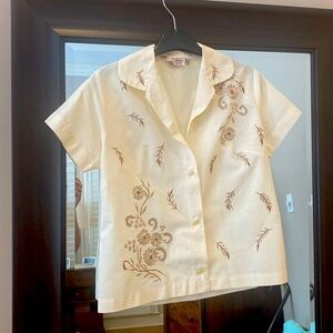 VINTAGE Guayabera style women’s shirt circa 1964